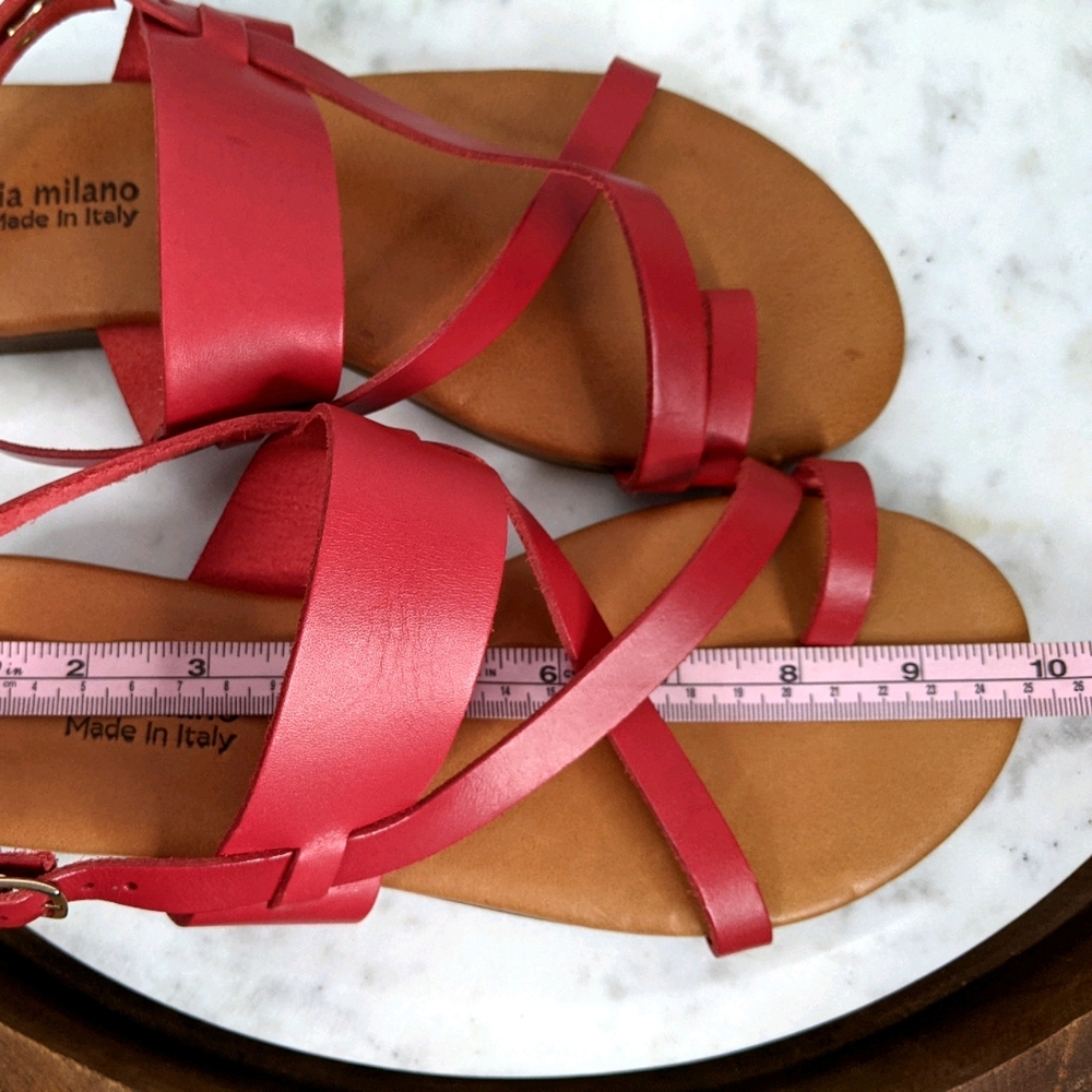 Red Strappy Sandals - Picture 2 of 9